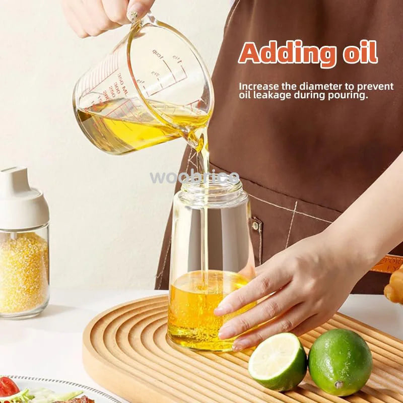Distributeur d'Huile 2-en-1 – Spray & Bec Verseur pour une Cuisine Saine