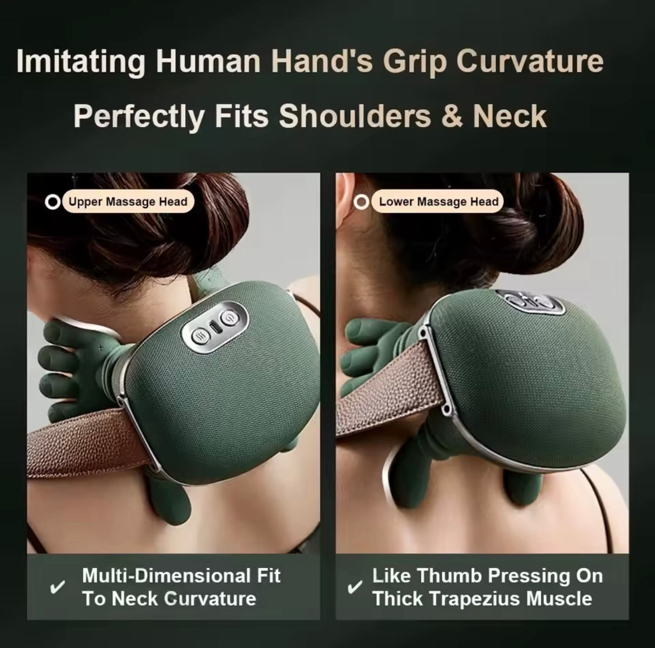 Masseur Électrique Cervical & Épaules – Massage Shiatsu Professionnel Anti-Douleur