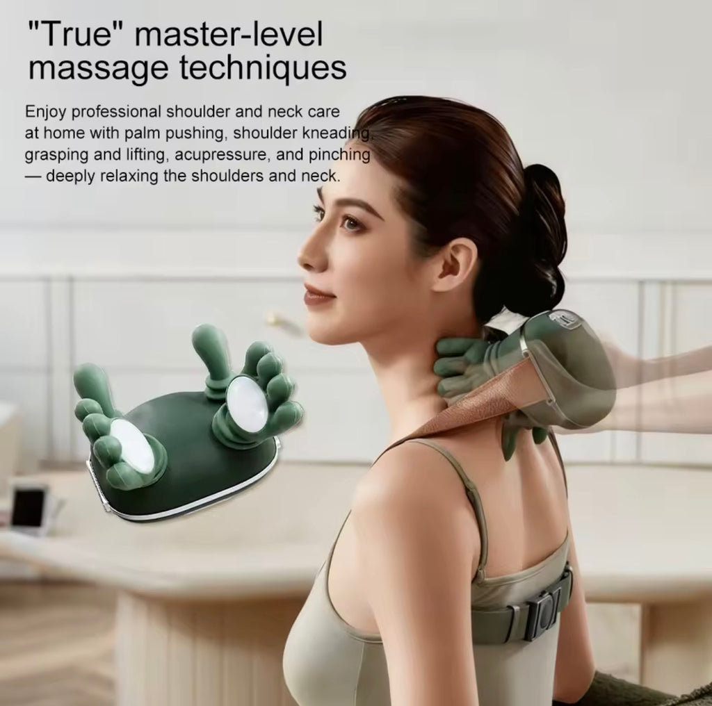 Masseur Électrique Cervical & Épaules – Massage Shiatsu Professionnel Anti-Douleur