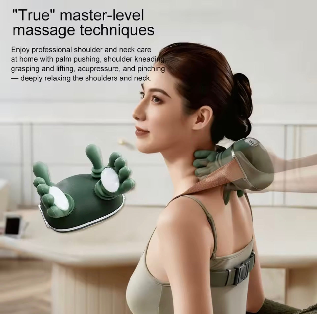 Masseur Électrique Cervical & Épaules – Massage Shiatsu Professionnel Anti-Douleur
