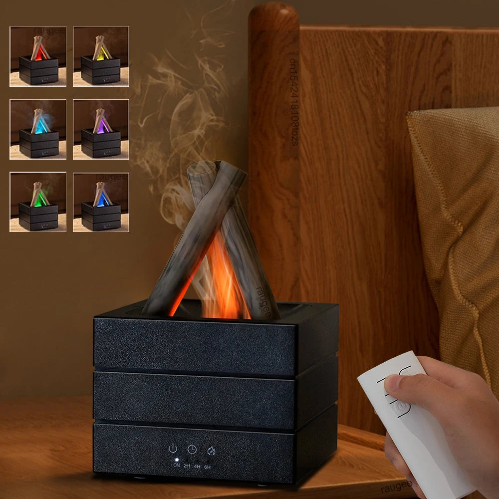 Diffuseur d'Huiles Essentielles "Effet Flamme" – Humidificateur d'Ambiance Apaisant