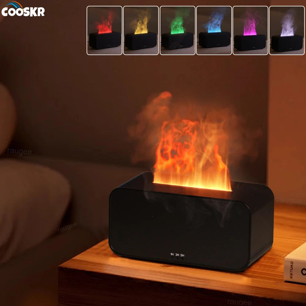 Diffuseur d'Aromathérapie "Effet Flamme" – Humidificateur d'Ambiance Apaisant