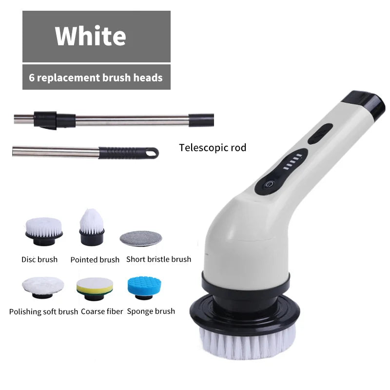 Brosse de Nettoyage Électrique 9-en-1 – Polyvalente et Sans Effort.
