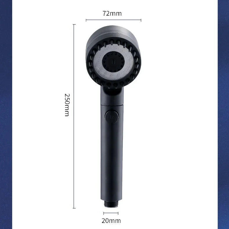 Pommeau de Douche Haute Pression – 3 Modes avec Brosse de Massage Intégrée
