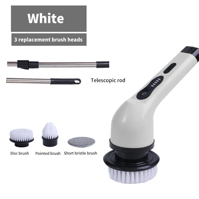 Brosse de Nettoyage Électrique 9-en-1 – Polyvalente et Sans Effort.