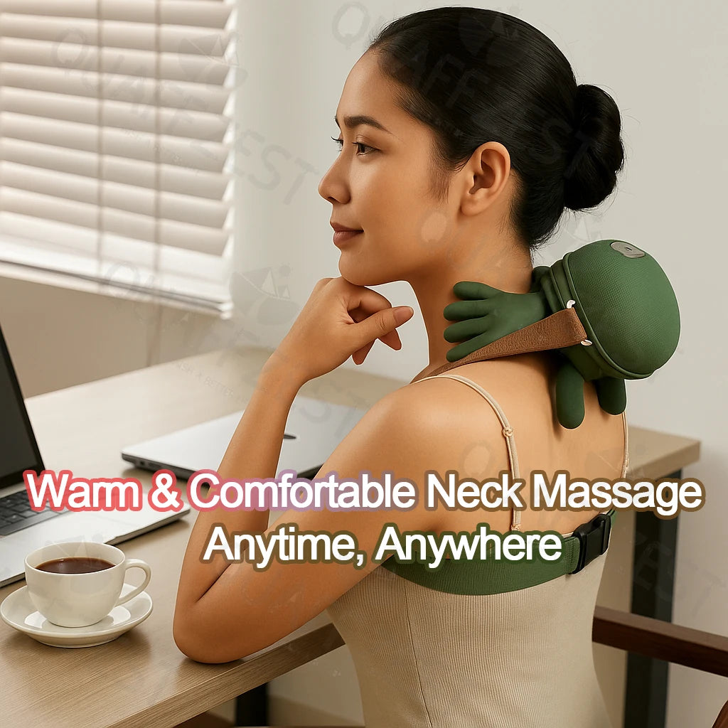 Masseur Électrique Cervical & Épaules – Massage Shiatsu Professionnel Anti-Douleur