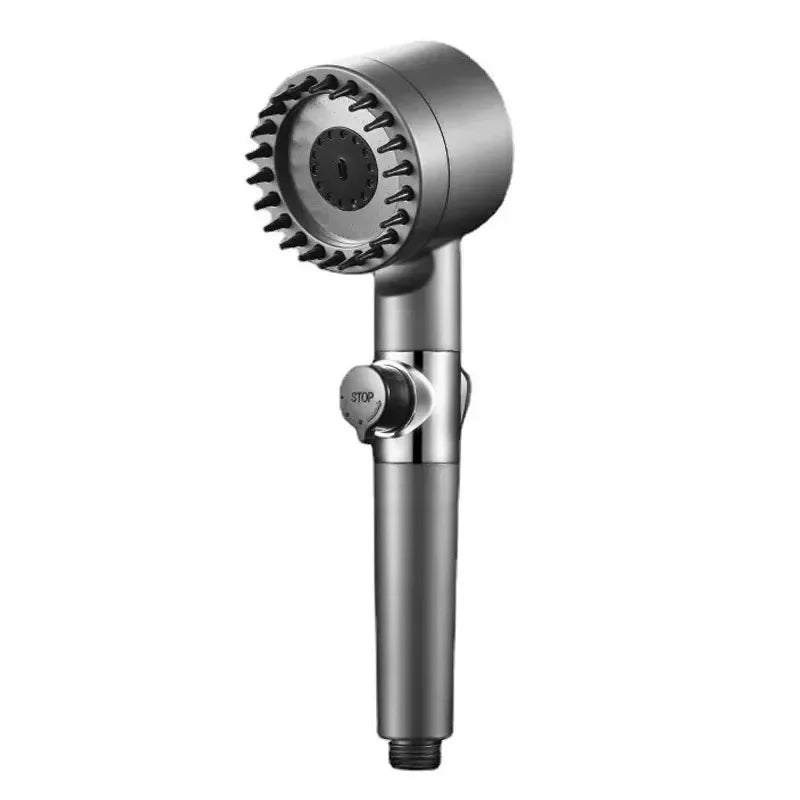 Pommeau de Douche Haute Pression – 3 Modes avec Brosse de Massage Intégrée