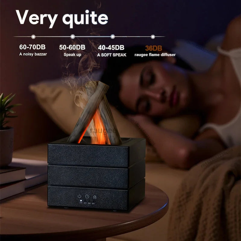 Diffuseur d'Huiles Essentielles "Effet Flamme" – Humidificateur d'Ambiance Apaisant