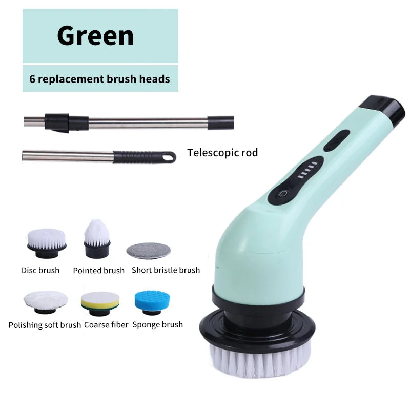 Brosse de Nettoyage Électrique 9-en-1 – Polyvalente et Sans Effort.