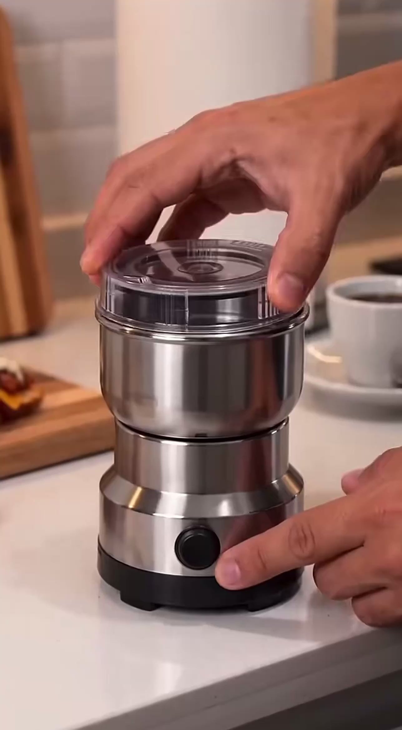 Moulin Électrique Multifonction – Café, Épices et Graines